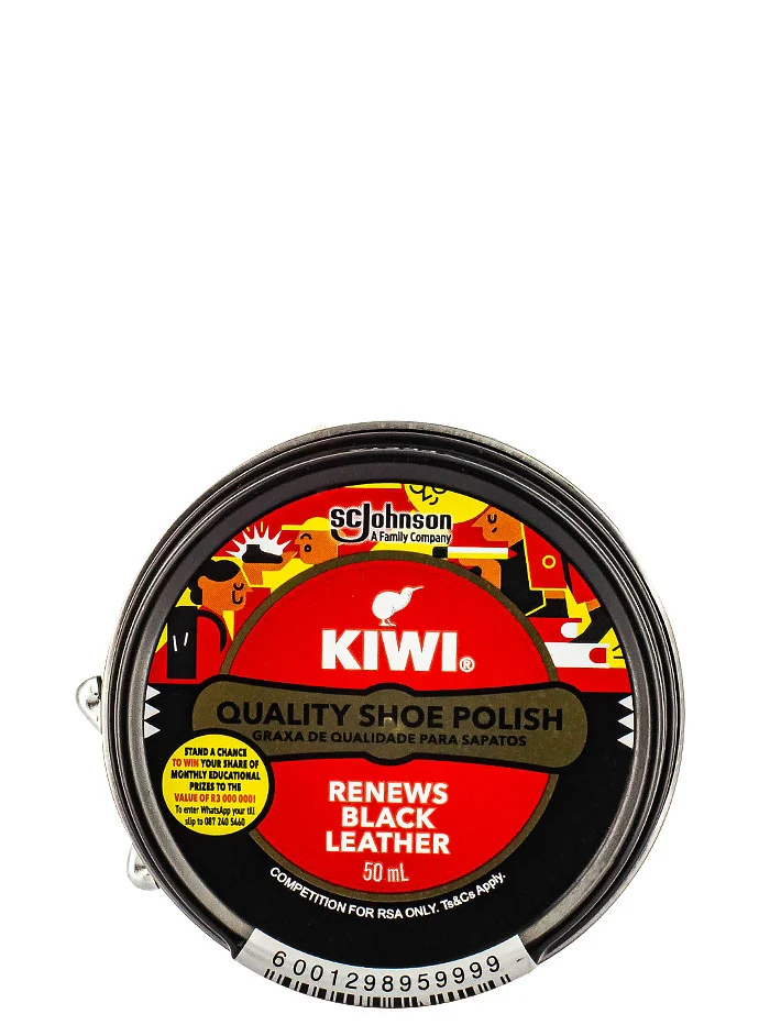 Kiwi Crema pantofi rotund fara burete 50 ml Black