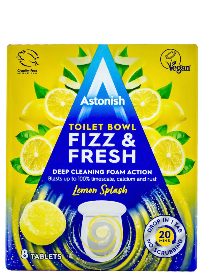 Astonish Tablete pentru curatarea vaselor de toaleta 8 buc (8x25g) Lemon Splash