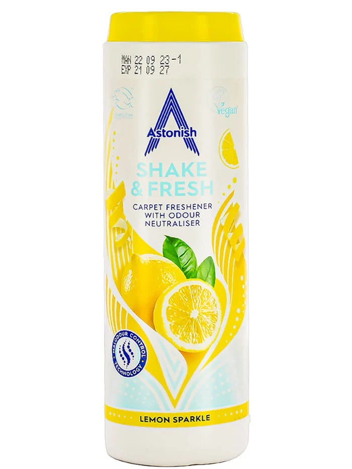 Astonish Pudra parfumata pentru covoare 400 g Shake&Fresh Lemon Sparkle