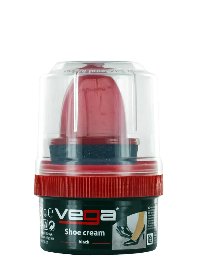 Vega Crema de pantofi cu burete 50 ml Negru