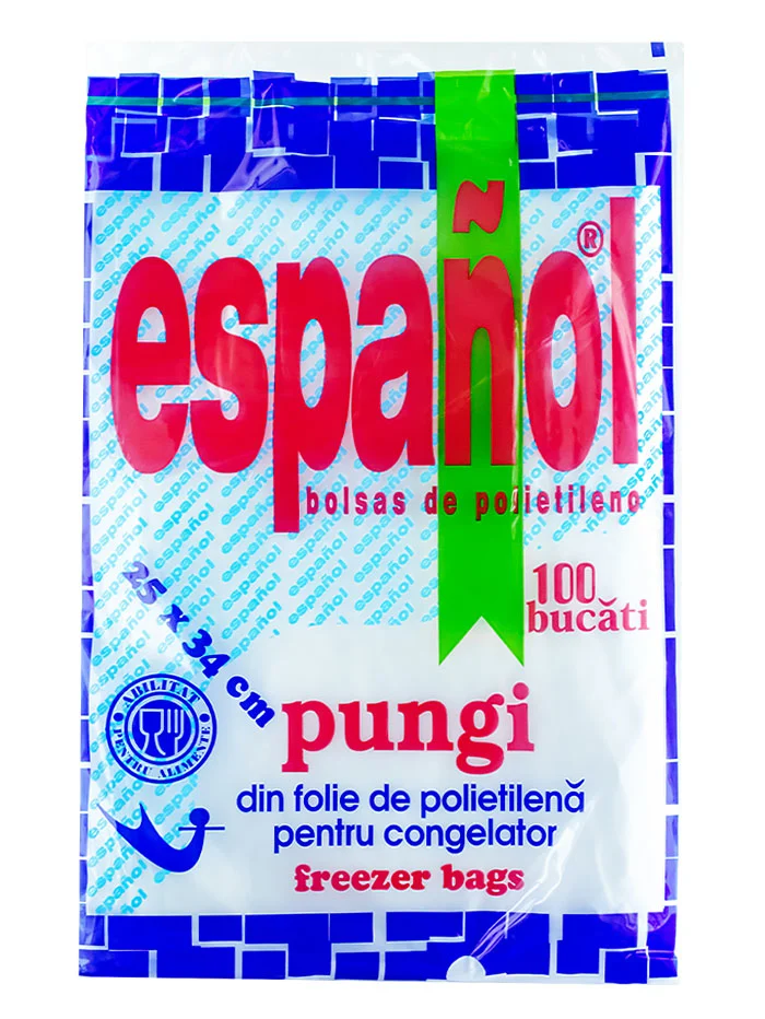 Espanol Pungi pentru congelator 100 buc 25x34cm