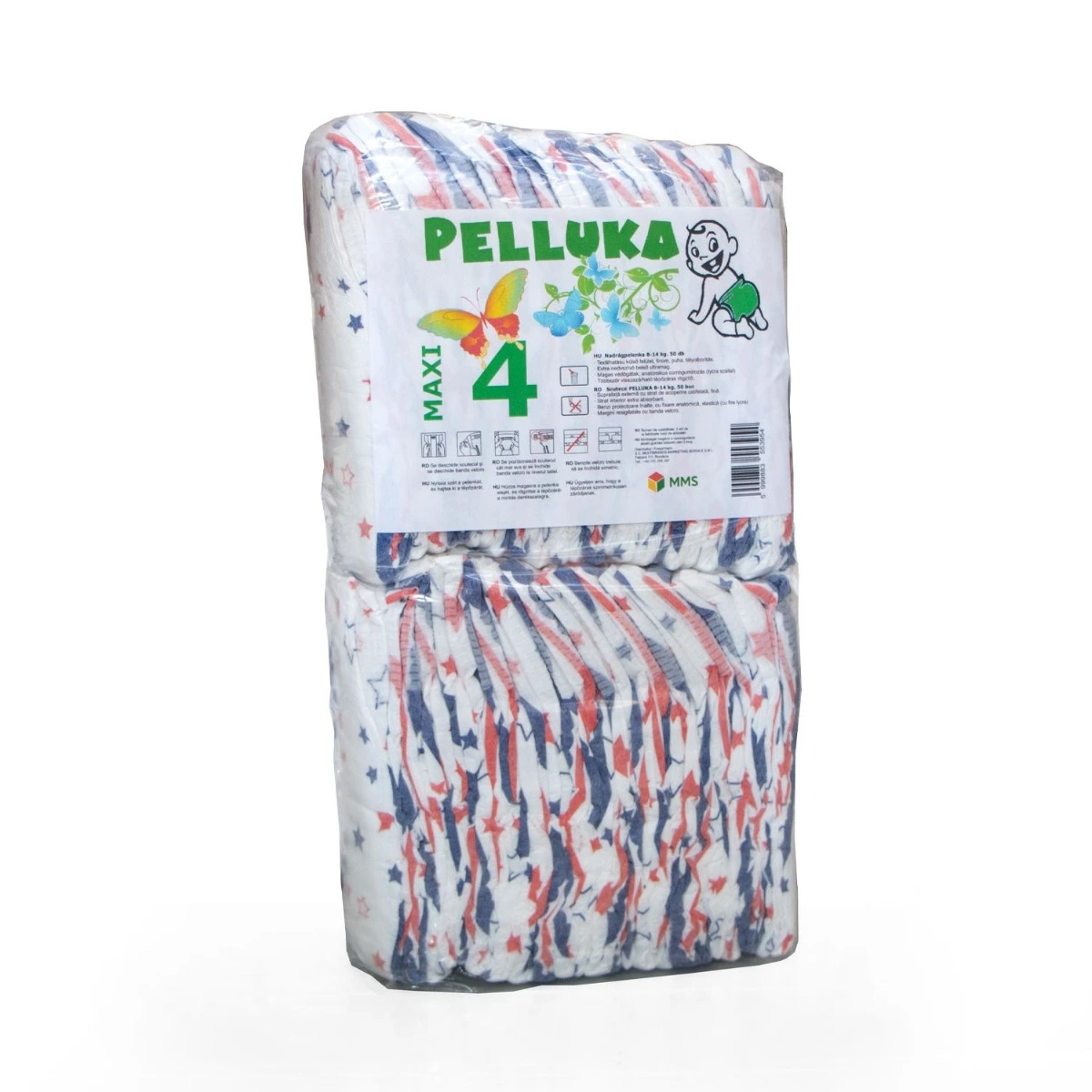 Pelluka scutece nr.4 8-14 kg Maxi 50 buc