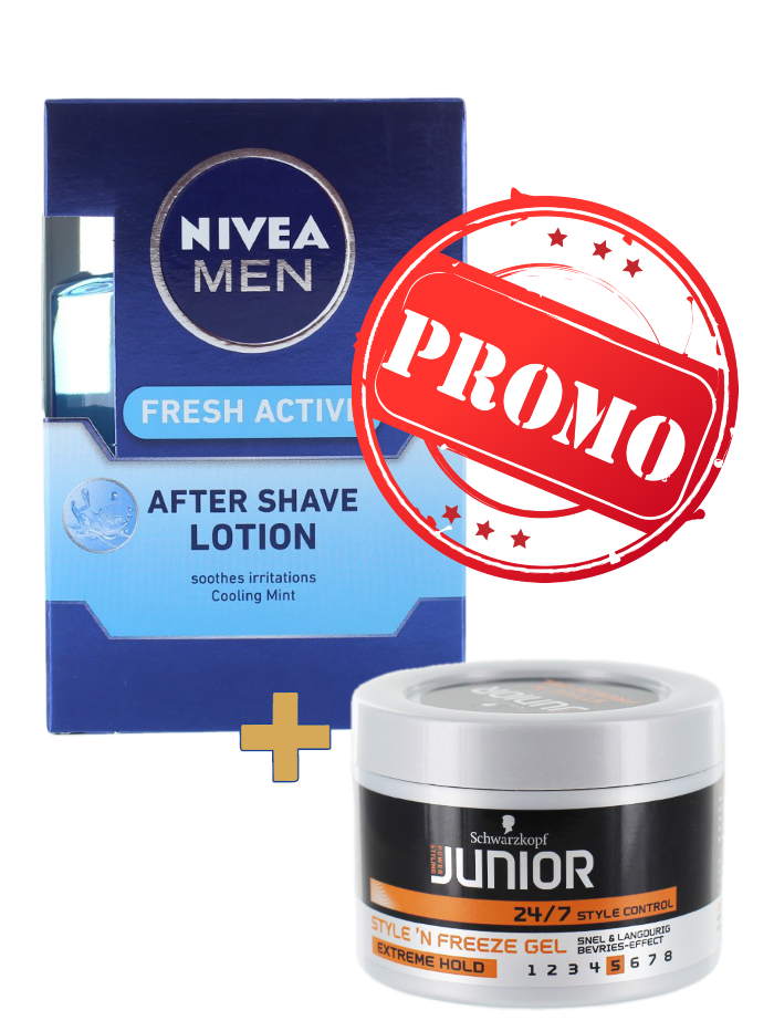 PROMO Nivea After shave 100 ml Fresh Active+Schwarzkopf Junior Gel 200 ml NR:5