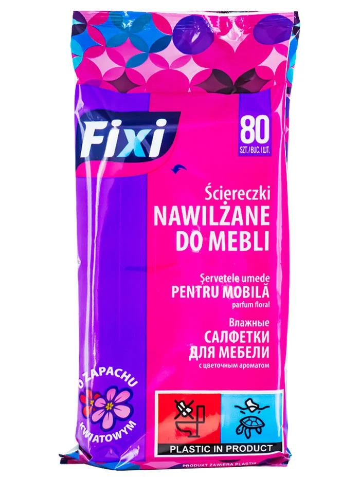 Fixi Servetele umede pentru mobila 80buc Floral