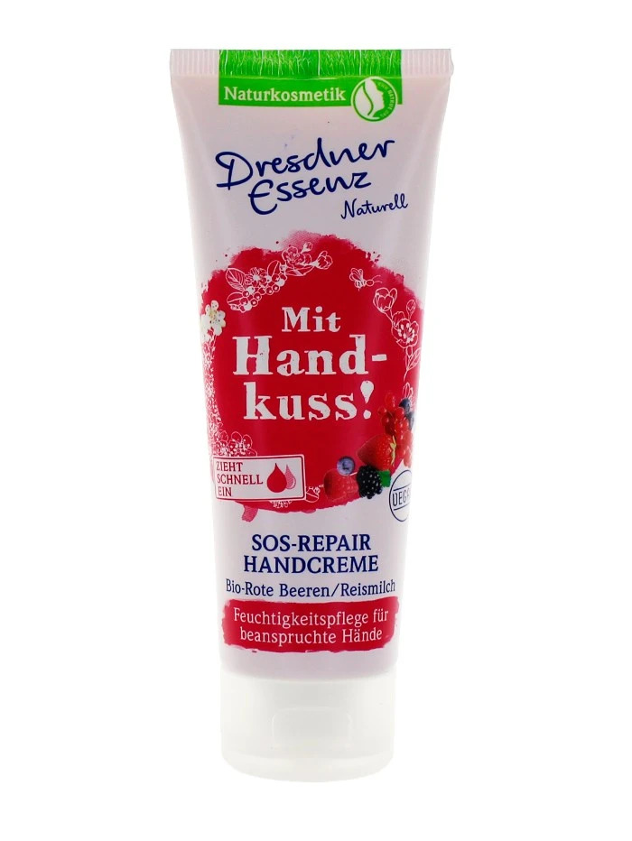 Dresdner Essenz Crema de maini 75 ml Bio Red Berries&Rice Milk (in tub)