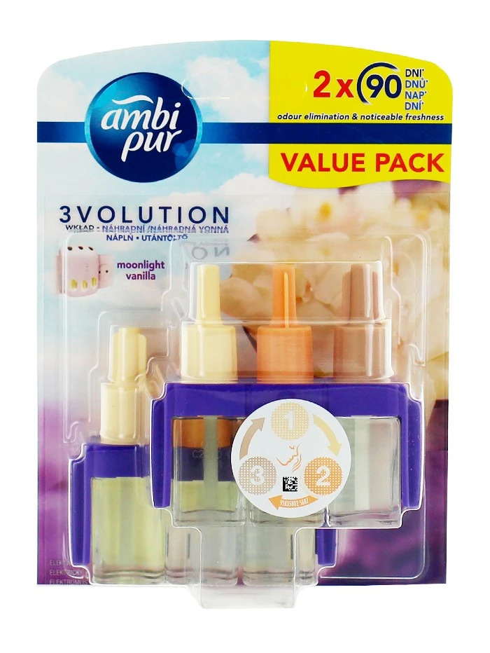 Ambi Pur Rezerva Odorizant Priza 3 volution 2X20 ml Moonlight Vanilla