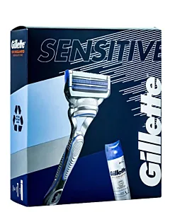 Gillette caseta:Aparat de ras cu cap+Gel de ras 200 ml Sensitive