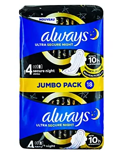 Always Absorbante 18 buc Ultra Secure Night S4